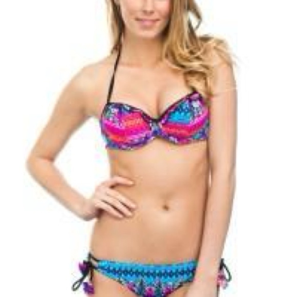 Raisins Pink and Blue Bikini Set